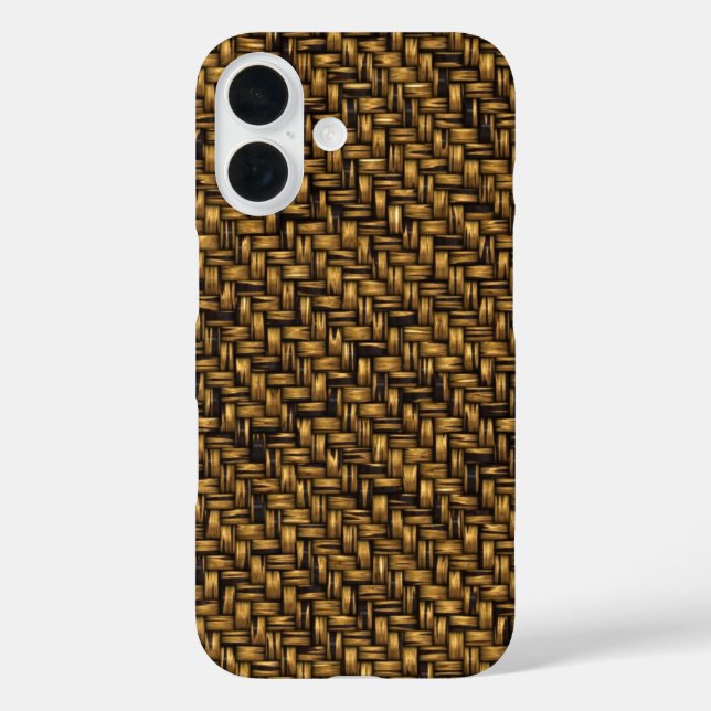 Diagonal Twill Natural Fibre Pattern Case-Mate iPhone Case (Back)