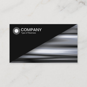 Diagonal V2 - Black - Metallic Abstract Business Card