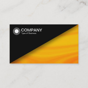 Diagonal V2 - Black - Orange Marble Business Card