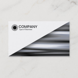 Diagonal V2 - White - Metallic Abstract Business Card