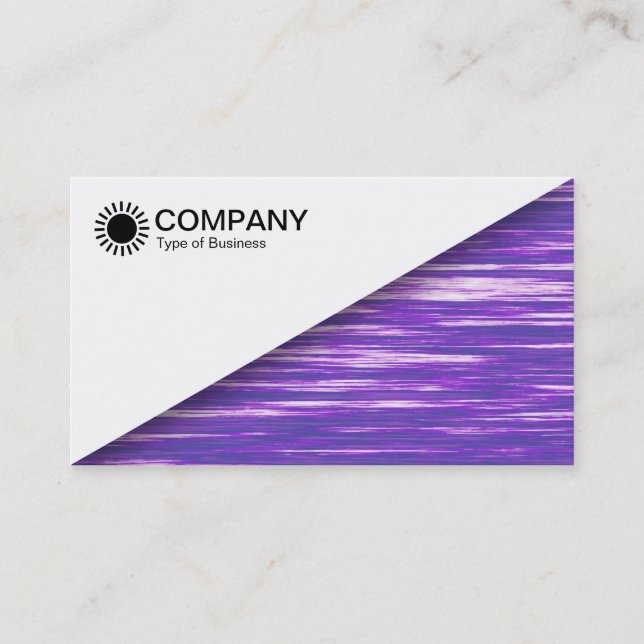Diagonal V2 - White - Purple Interference Business Card (Front)