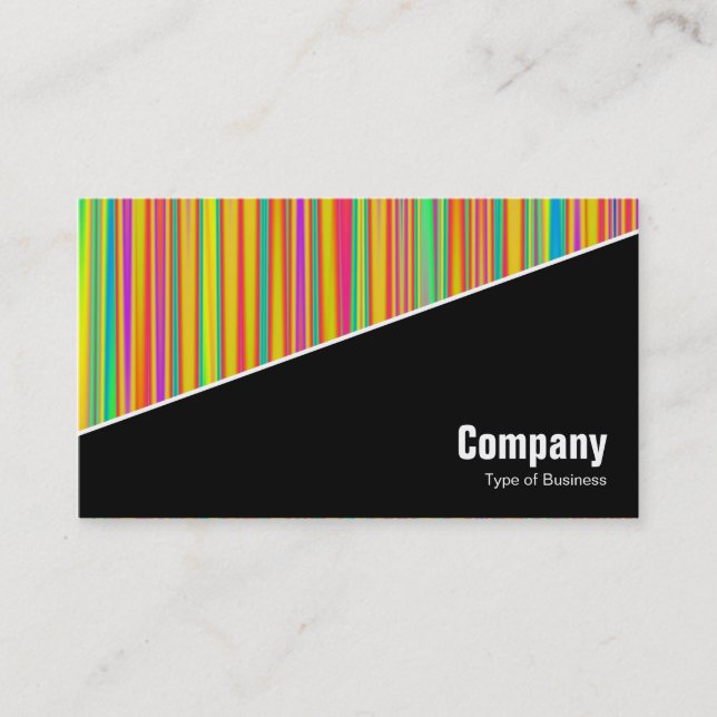 Diagonal V3 - Black - Abstract 120716(010) Business Card (Front)