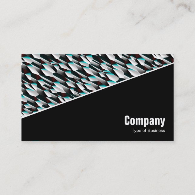 Diagonal V3 - Black - Abstract 190716(06) Business Card (Front)