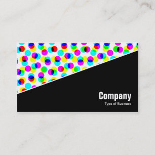 Diagonal V3 - Black - Colour Halftone Business Card