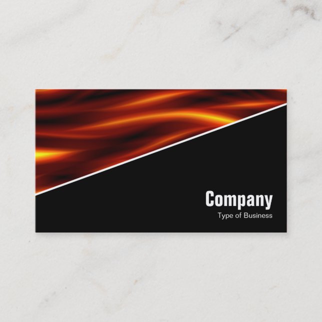 Diagonal V3 - Black - Hot Wind Business Card (Front)