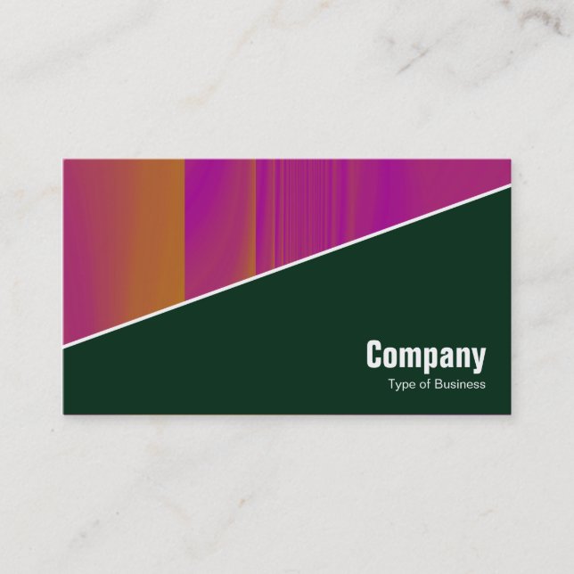 Diagonal V3 - Dark Green Business Card (Front)