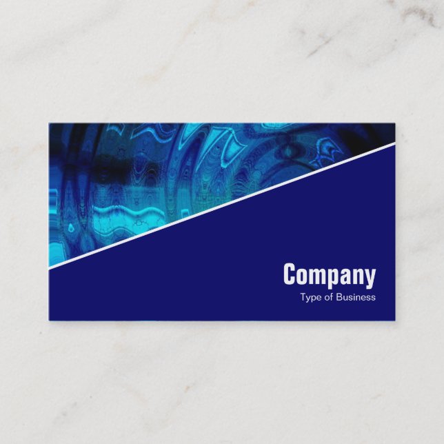 Diagonal V3 - Deep Navy - Blue Pool Business Card (Front)