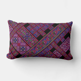 Diagonal Violet Aurora Lumbar Pillow