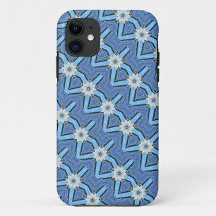 diagonal white flower pattern case