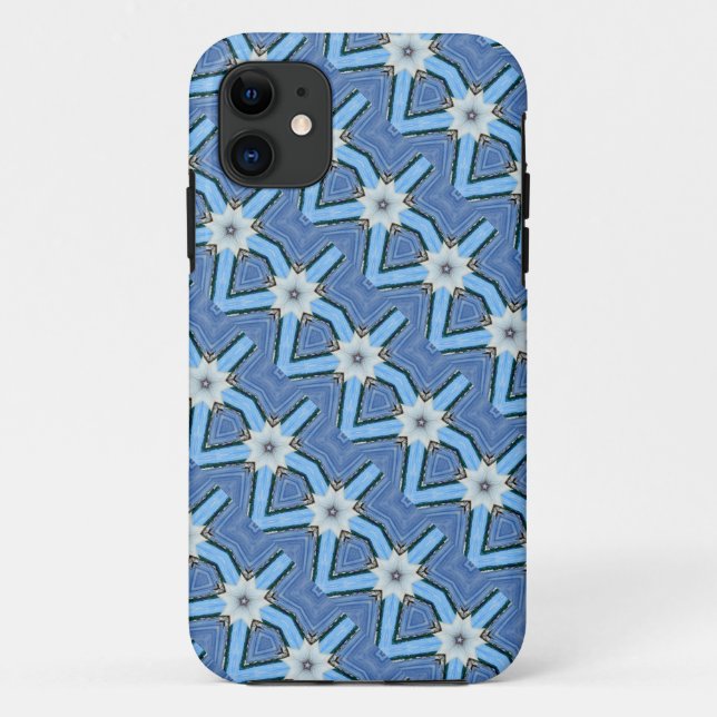 diagonal white flower pattern case (Back)