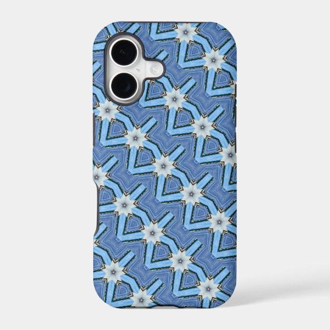 diagonal white flower pattern case (Back)