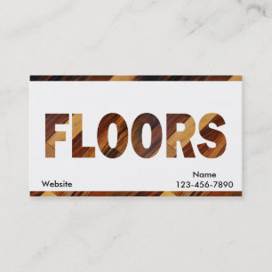 Diagonal Wood Flooring Business Card