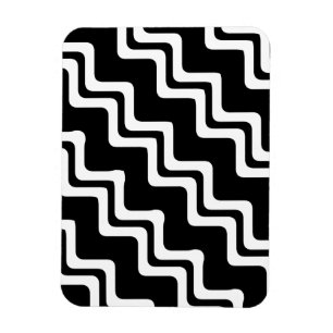 Diagonal Zig Zag Dual Coloured Line Pattern Magnet