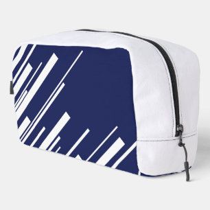 Diagonals - Blue and White Dopp Kit