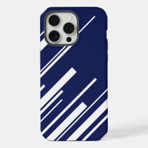 Diagonals - Blue and White iPhone 15 Pro Max Case