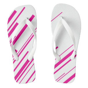 Diagonals in Magenta and White Jandals