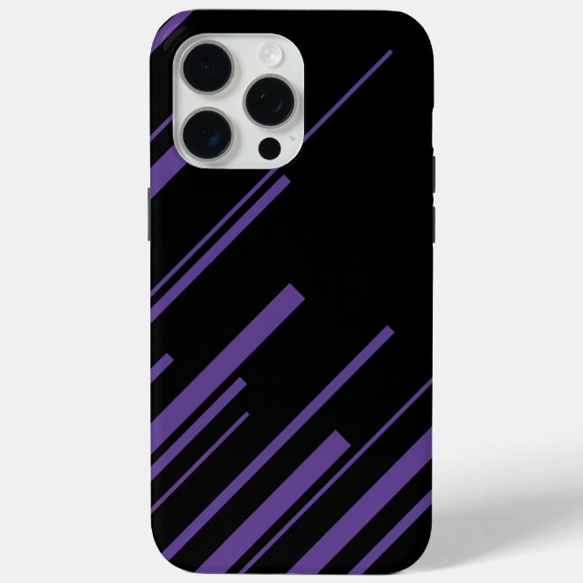 Diagonals in Purple and Black Case-Mate iPhone Case (Back)