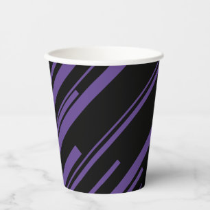 Diagonals in Purple and Black Paper Cups