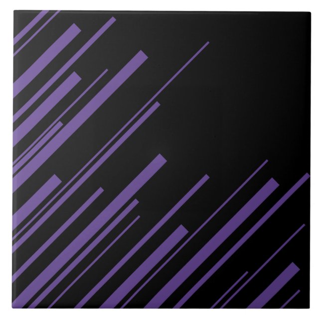 Diagonals in Purple and Black Tile (Front)