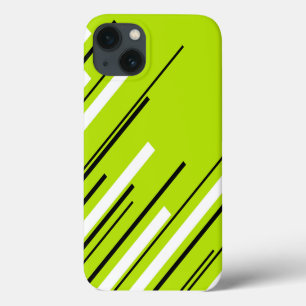 Diagonals - Lime Green iPhone 13 Case