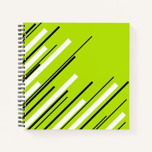 Diagonals - Lime Green Notebook