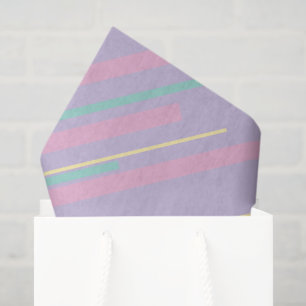 Diagonals - Pastel Pink, Yellow, Purple and Green Tissue Paper