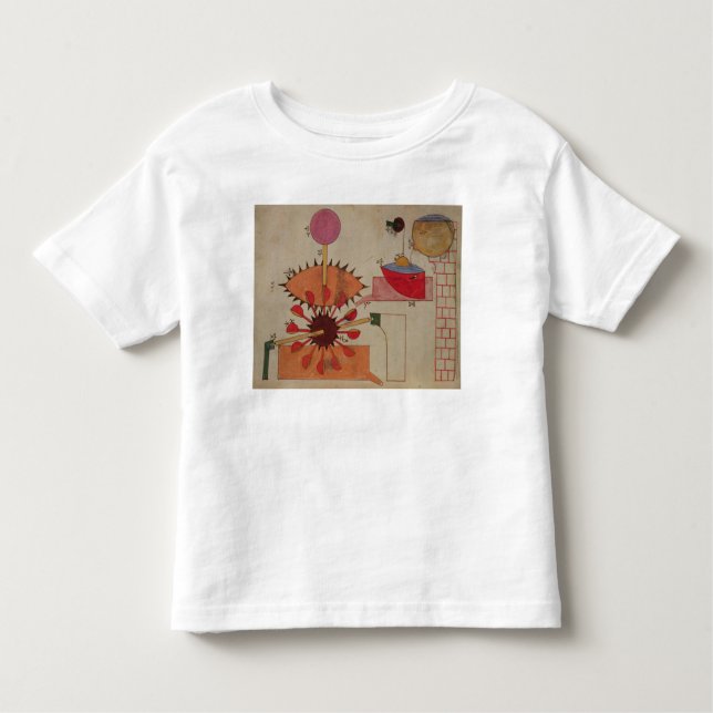 Diagram of a system for pumping water into a toddler T-Shirt (Front)