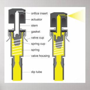 Diagram of an Aerosol Spray Valve System Poster