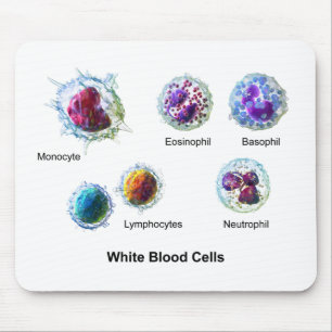 Diagram of White Blood Cells Leukocytes Mouse Pad