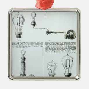 Diagrams of lightbulbs and their brackets metal tree decoration