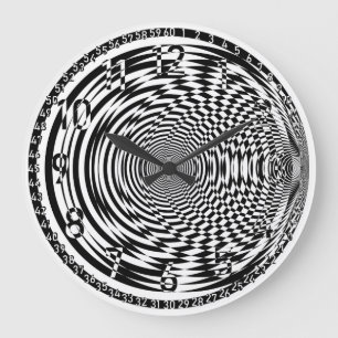 dial black clock arabesque negative spaces