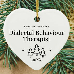 Dialectal Behaviour Therapist New Job Christmas Ceramic Tree Decoration