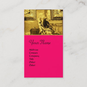 DIALECTICS ALLEGORY Gold Yellow,Pink,Fuchsia Business Card