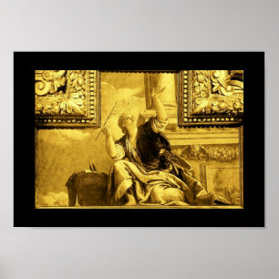 DIALECTICS ,black,gold yellow Poster