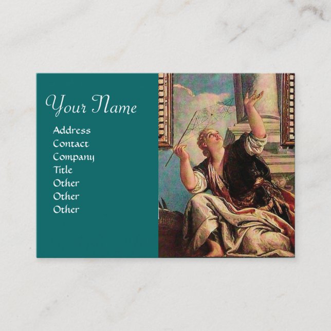 DIALECTICS, blue green brown Business Card (Front)