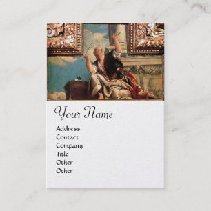 DIALECTICS, blue green brown,white pearl paper Business Card