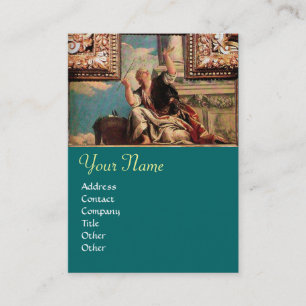 DIALECTICS MONOGRAM, blue green brown Business Card