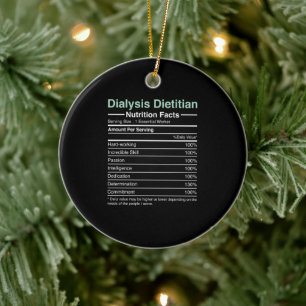 Dialysis Dietician Nutrition Facts - Nephrology Ceramic Tree Decoration