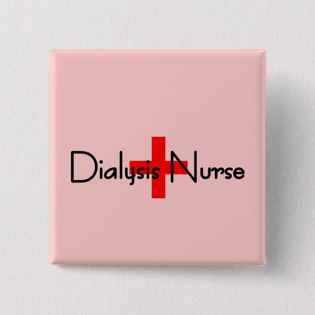 Dialysis Nurse 15 Cm Square Badge (Front)