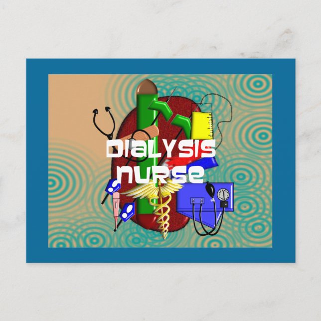 Dialysis Nurse Art Gifts Postcard (Front)
