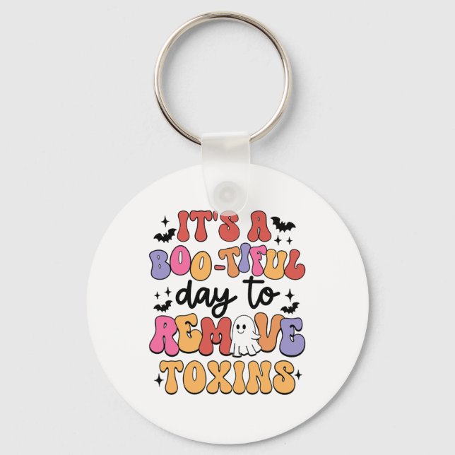 Dialysis Nurse Halloween Remove Toxin Kidney Dialy Key Ring (Front)