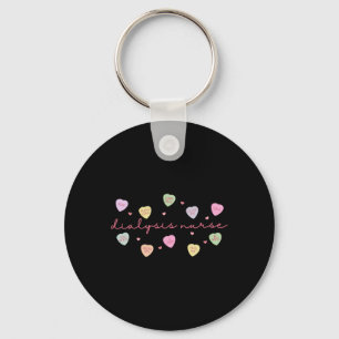 Dialysis Nurse Heart Valentine Day Nephrology Tech Key Ring