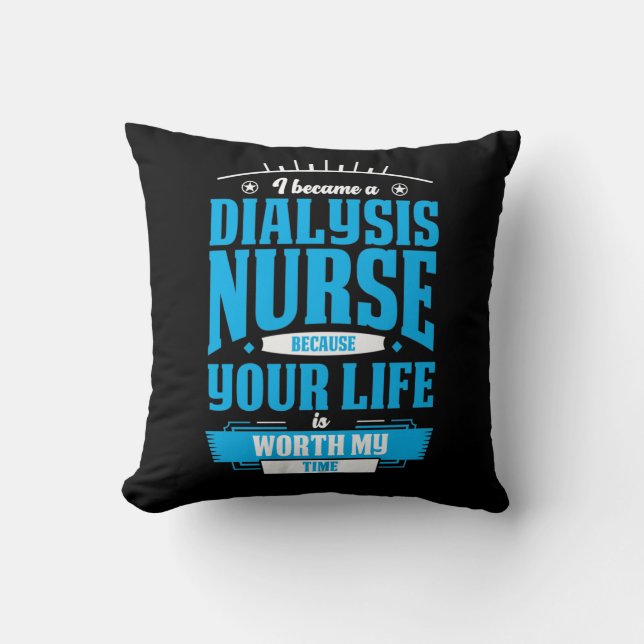 Dialysis Nurse Hero Kidney Nephrology Nursing Cushion (Front)