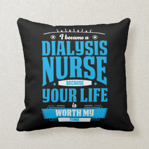 Dialysis Nurse Hero Kidney Nephrology Nursing Cushion