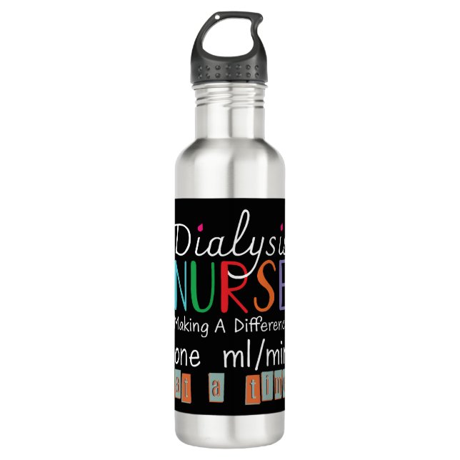 Dialysis Nurse - Making A Difference 710 Ml Water Bottle (Front)
