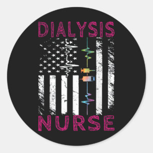 Dialysis Nurse Nephrology Kidney Disease Nursing 1 Classic Round Sticker
