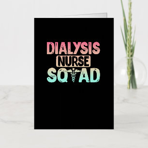 Dialysis Nurse Squad Cute Dialysis Nursing Kidney Foil Greeting Card