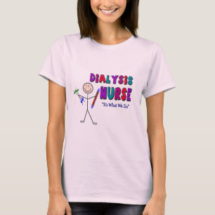 Dialysis Nurse Stick Person Design T-Shirt