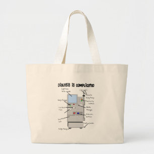 Dialysis Nurse/Tech Funny Gifts Large Tote Bag