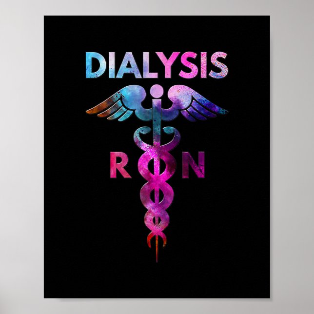 Dialysis RN Nurses Nephrology Registered Nurse Poster (Front)